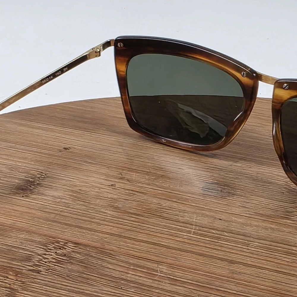 Ray-Ban RB 2419 Olympia Sunglasses Mens 56-14-140 Brown Green Tinted Square